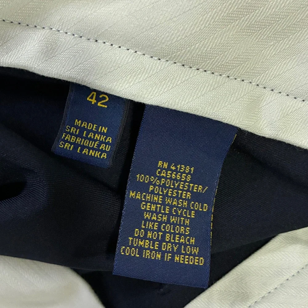 Polo Ralph Lauren Men's Navy Chino‎ Shorts Size 42 Flat Front Casual Golf